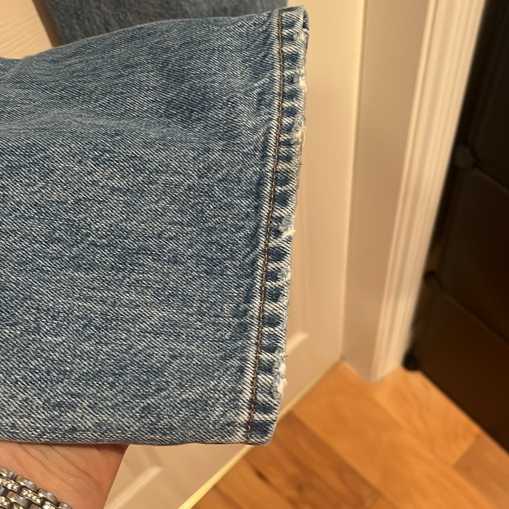 Aritzia Denim Forum Jeans Womens 31L The Patti Mid-Rise Straight 29”inseam - Picture 7 of 8